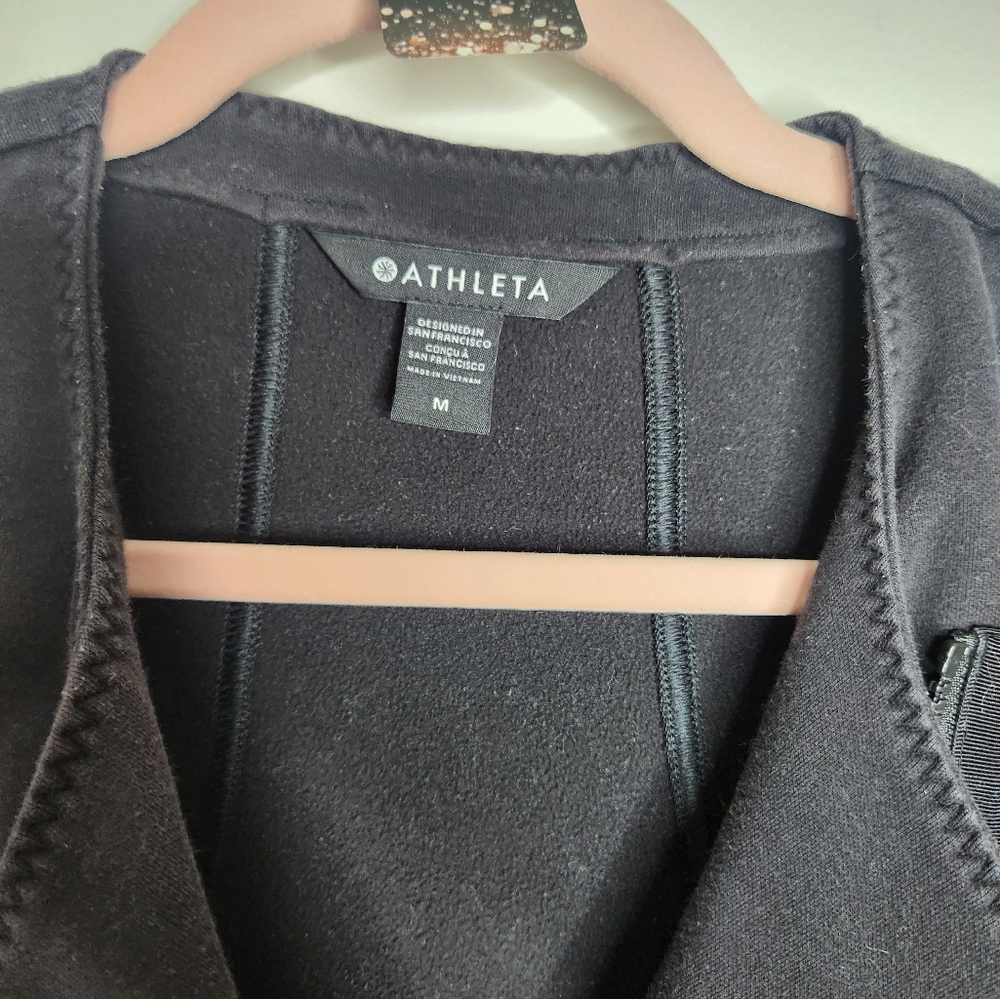 Athleta Moto Jacket Black Size Medium Biker Atheltic - Picture 5 of 8